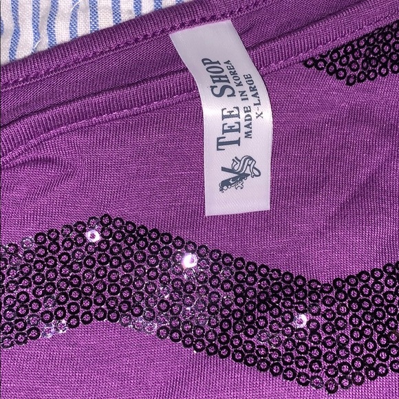 VS the tee shop off the shoulder sequin tunic - Picture 3 of 4